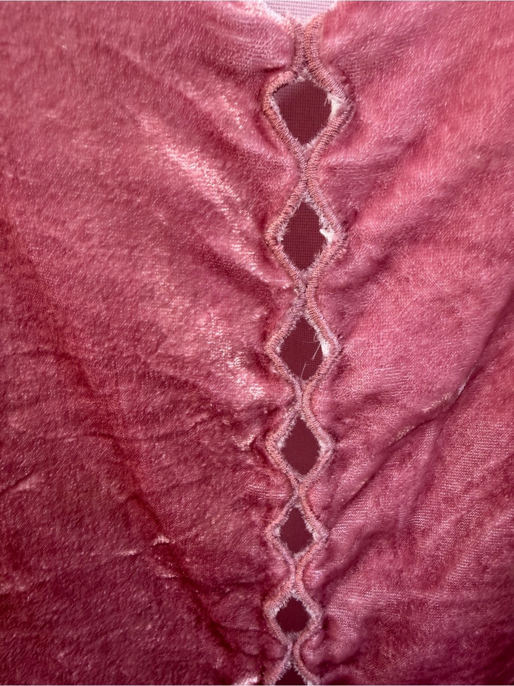 Maeve Dusty Rose Velvet Lace-Front Cami - Picture 3 of 4